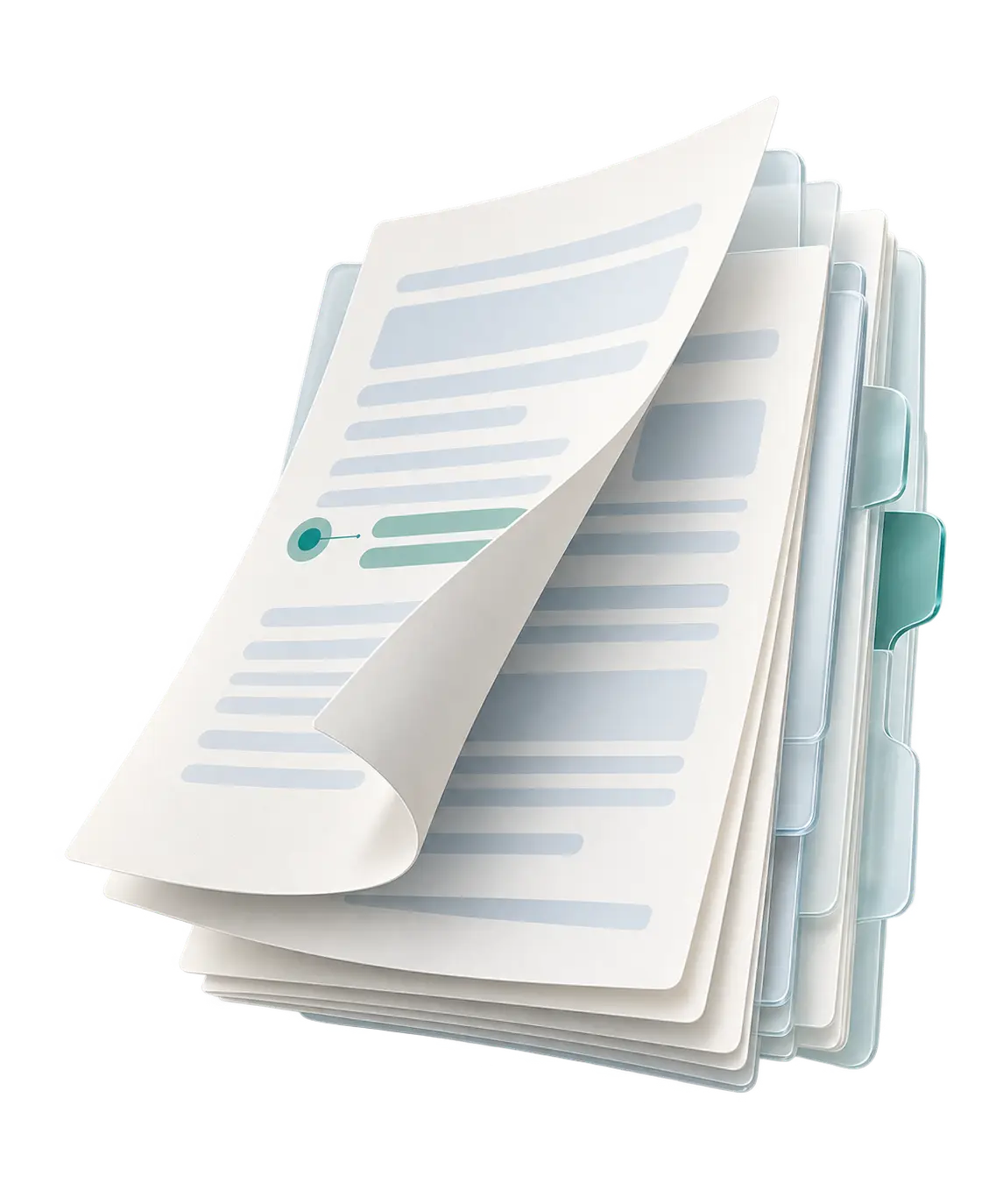Stack of clinical guideline pages with a highlighted change marker